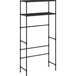 Badkameraccessoires*vidaXL Wasmachinerek 2-laags 69x28x143 cm ijzer Zwart