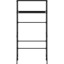 Badkameraccessoires*vidaXL Wasmachinerek 2-laags 69x28x143 cm ijzer Zwart