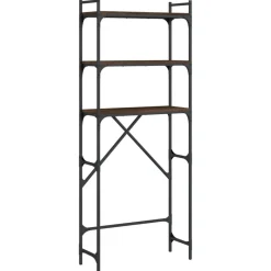Huishoudaccessoires*vidaXL Wasmachinerek 67x25x163 cm bewerkt hout bruin eikenkleur