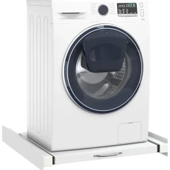 Huishoudaccessoires*vidaXL Wasmachinestapelset met uittrekbaar schap