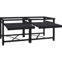 Huishoudaccessoires*vidaXL Wasmachineverhoger 2 stuks 120 x 56 x 52 cm Staal Zwart