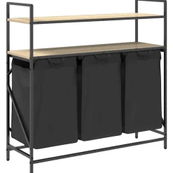 Wasmand 3 vakken met planken kleurig>vidaXL New