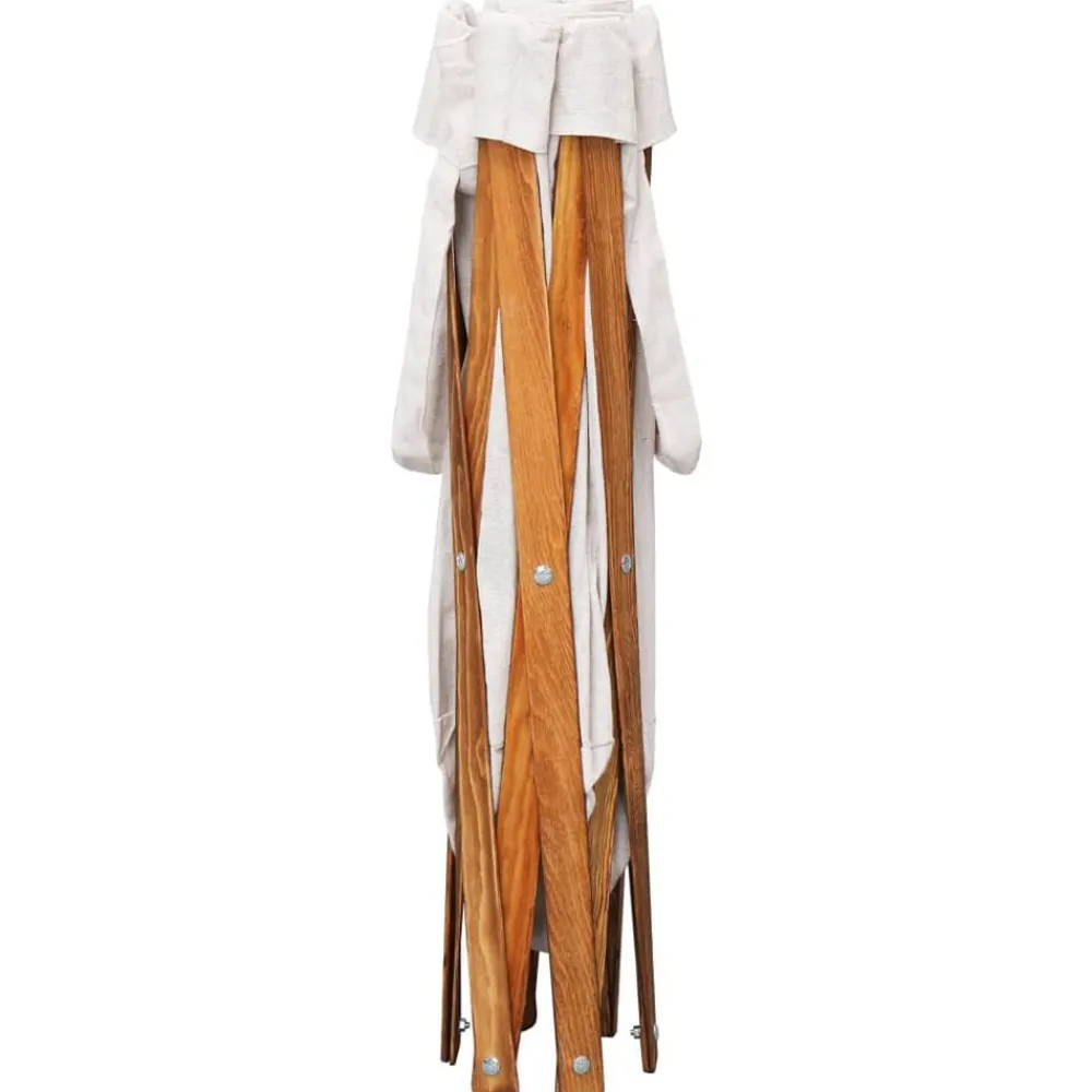 Wasmand inklapbaar hout en stof crème>vidaXL Best