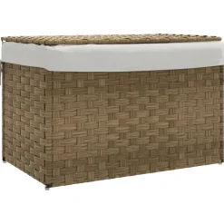Wasmand met deksel 55,5x35x34 cm poly rattan>vidaXL Hot