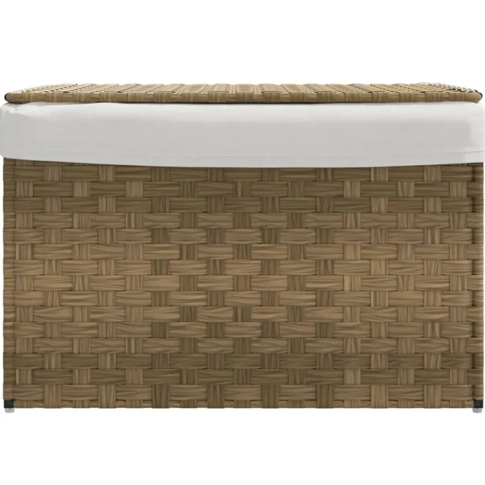 Wasmand met deksel 55,5x35x34 cm poly rattan>vidaXL Hot