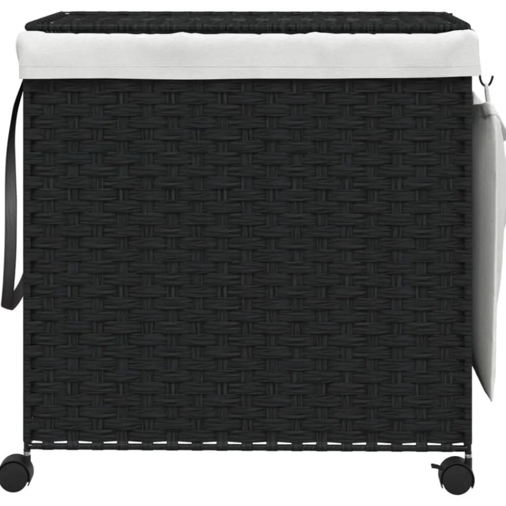 Wasmand op wielen 60x35x60,5 cm rattan>vidaXL Online