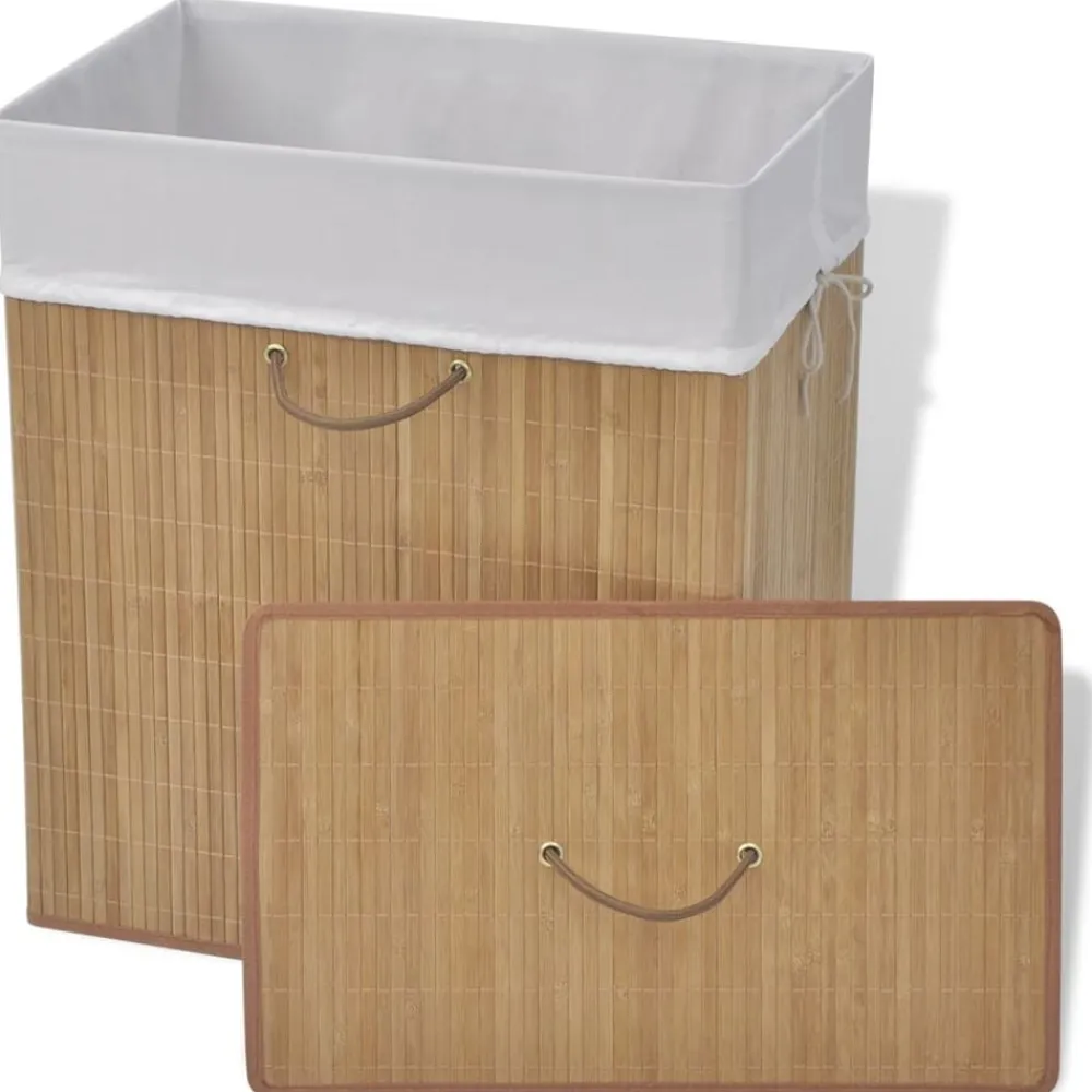 Wasmand rechthoekig bamboe natuurlijk>vidaXL Discount