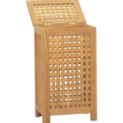 Huishoudelijke Benodigdheden*vidaXL Wasmand 35x25x60 cm massief teakhout