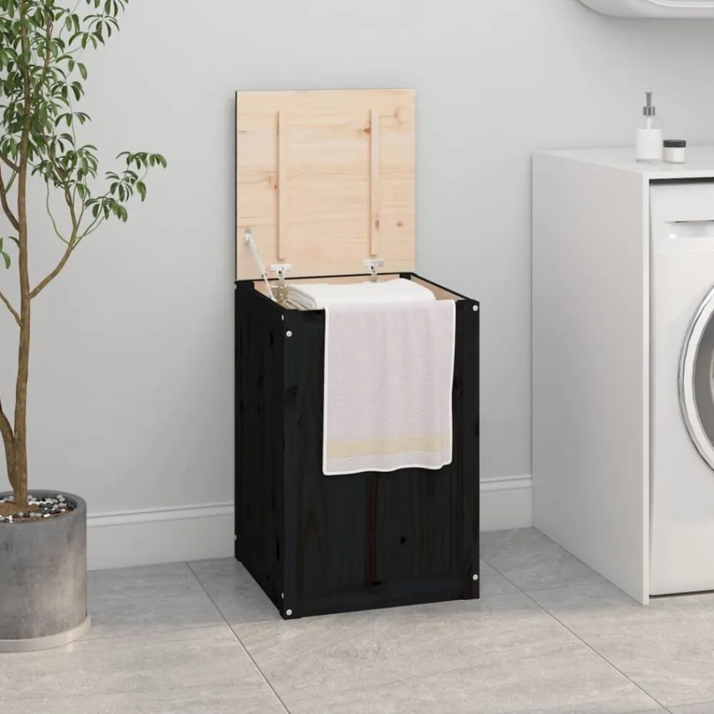 Wasmand 44x44x66 cm massief grenenhout>vidaXL Discount
