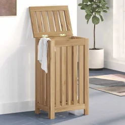 Huishoudelijke Benodigdheden*vidaXL Wasmand 35x25x60 cm massief teakhout