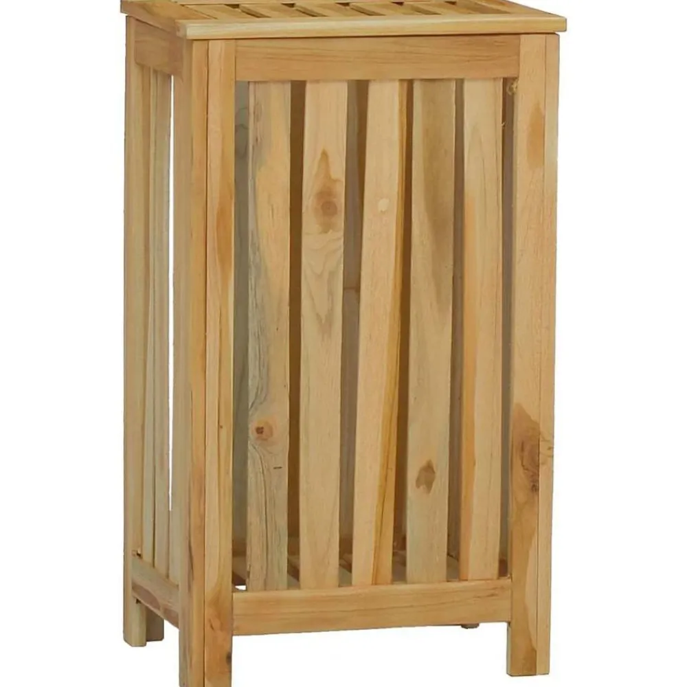 Huishoudelijke Benodigdheden*vidaXL Wasmand 35x25x60 cm massief teakhout