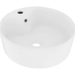 Sanitair & Loodgietersbenodigdheden*vidaXL Wastafel met overloop 36x13 cm keramiek matwit