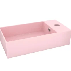 Sanitair & Loodgietersbenodigdheden*vidaXL Wastafel met overloop keramiek mat Roze