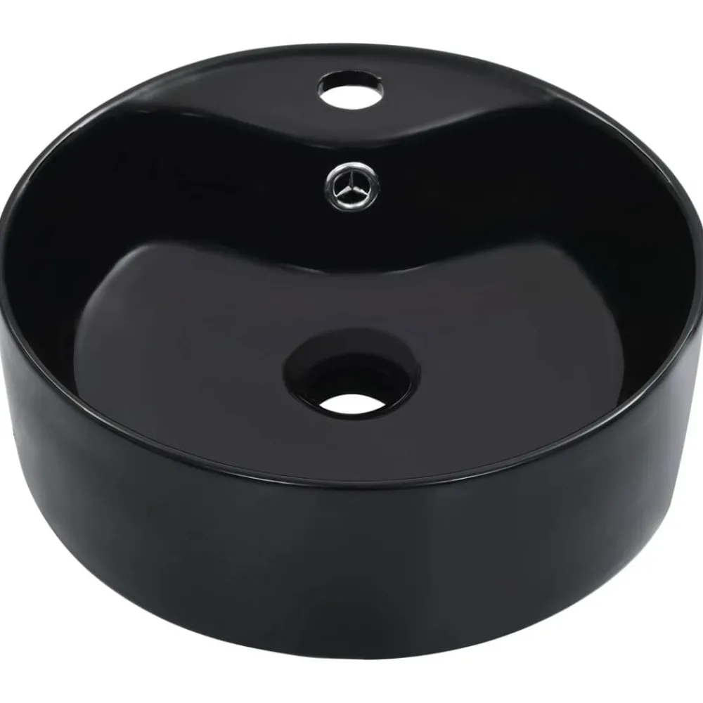 Wastafel met overloop 36x13 cm keramiek>vidaXL Best