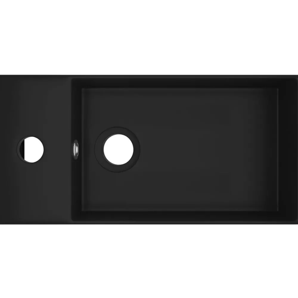 Wastafel met overloop keramiek mat>vidaXL Sale