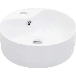 Sanitair & Loodgietersbenodigdheden*vidaXL Wastafel met overloop 36x13 cm keramiek Wit