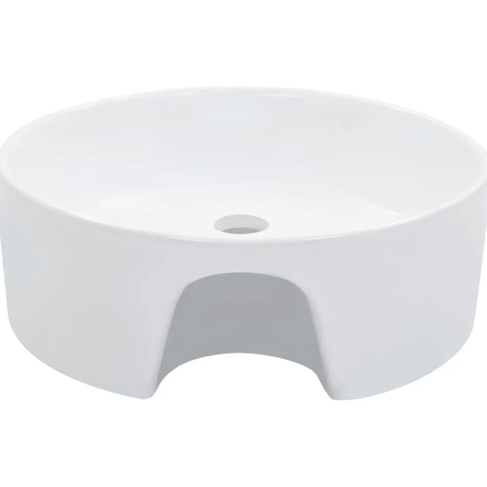 Sanitair & Loodgietersbenodigdheden*vidaXL Wastafel met overloop 36x13 cm keramiek Wit