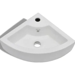 Sanitair & Loodgietersbenodigdheden*vidaXL Wastafel met overloop 45x32x12,5 cm Wit