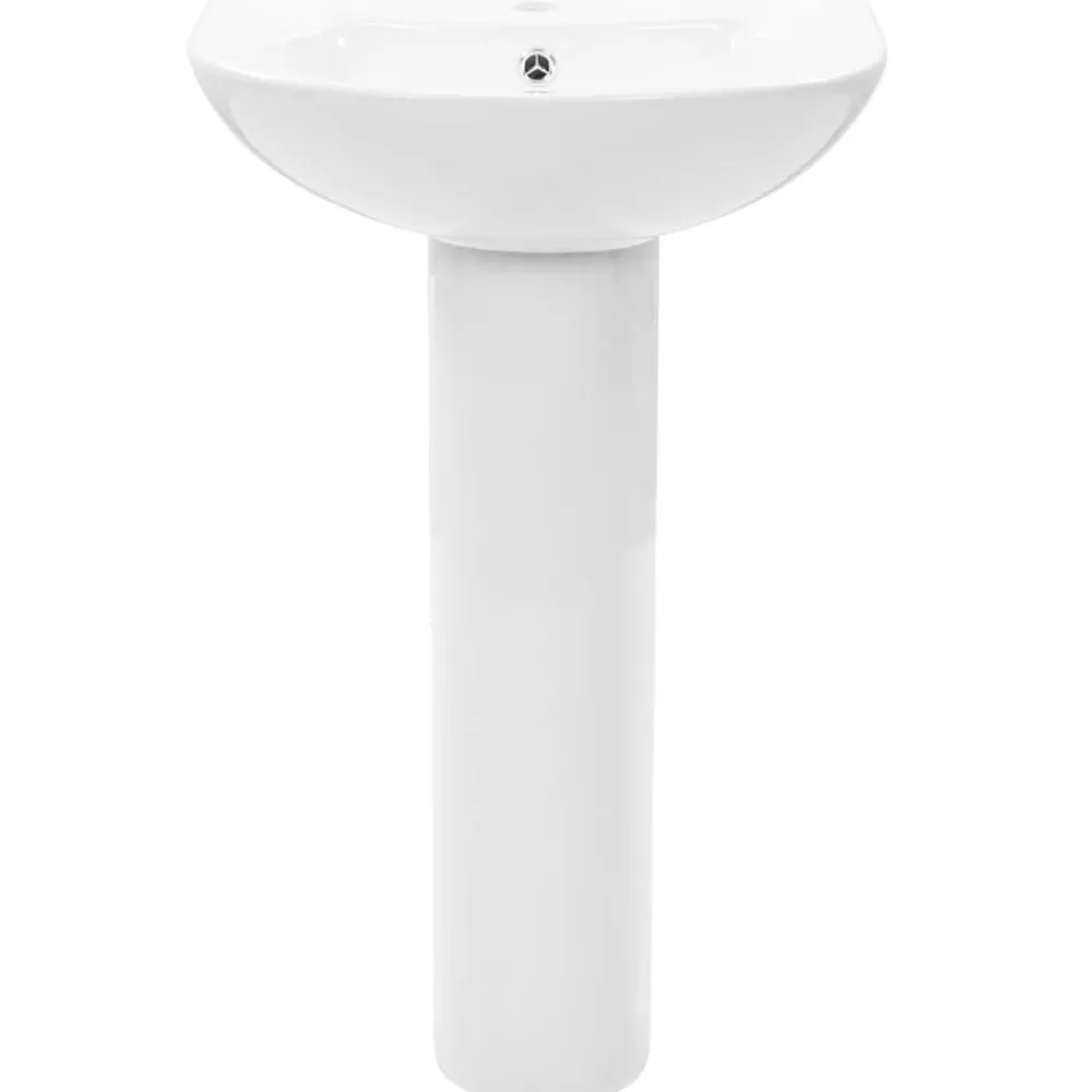 Wastafel op voet vrijstaand 520x440x190 mm keramiek wit>vidaXL Best