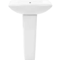 Sanitair & Loodgietersbenodigdheden*vidaXL Wastafel op voet vrijstaand 580x470x200 mm keramiek wit