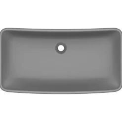 Sanitair & Loodgietersbenodigdheden*vidaXL Wastafel rechthoekig 71x38 cm keramiek mat donkergrijs matdonkergrijs