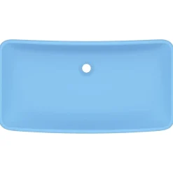 Wastafel rechthoekig 71x38 cm keramiek mat lichtblauw><noscript><img width=
