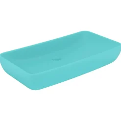 Sanitair & Loodgietersbenodigdheden*vidaXL Wastafel rechthoekig 71x38 cm keramiek mat lichtgroen matlichtgroen