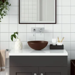 Wastafel rond keramiek>vidaXL Online