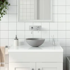 Wastafel rond keramiek>vidaXL New