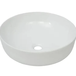 Sanitair & Loodgietersbenodigdheden*vidaXL Wastafel rond 41,5x13,5 cm keramiek Wit