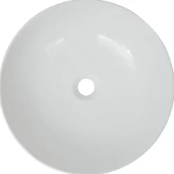 Sanitair & Loodgietersbenodigdheden*vidaXL Wastafel rond 41,5x13,5 cm keramiek Wit