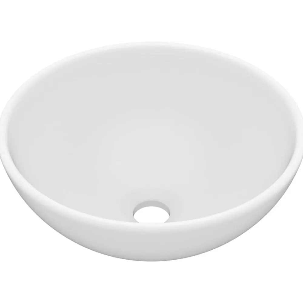 Wastafel rond 32,5x14 cm keramiek>vidaXL Clearance