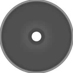 Wastafel rond 32,5x14 cm keramiek mat donkergrijs><noscript><img width=