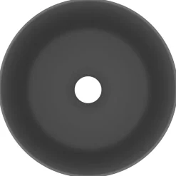 Wastafel rond 40x15 cm keramiek mat donkergrijs><noscript><img width=