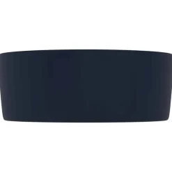 Sanitair & Loodgietersbenodigdheden*vidaXL Wastafel rond 40x15 cm keramiek mat donkerblauw matdonkerblauw