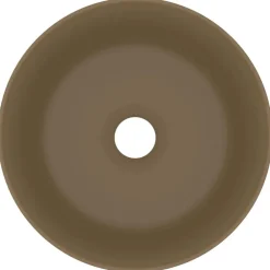 Wastafel rond 40x15 cm keramiek matcrème><noscript><img width=