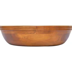 Wastafel ø40x10 cm massief teakhout>vidaXL Best