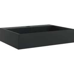 Sanitair & Loodgietersbenodigdheden*vidaXL Wastafel 50x38x11 cm gegoten mineraal/marmer mat Zwart