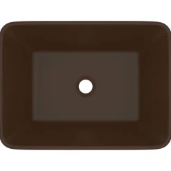 Wastafel 41x30x12 cm keramiek mat donkerbruin><noscript><img width=