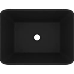 Sanitair & Loodgietersbenodigdheden*vidaXL Wastafel 41x30x12 cm keramiek matzwart Mat zwart