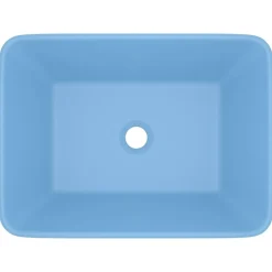 Wastafel 41x30x12 cm keramiek mat lichtblauw><noscript><img width=