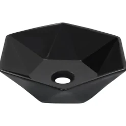 Sanitair & Loodgietersbenodigdheden*vidaXL Wastafel 41x36,5x12 cm keramiek Zwart