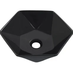 Sanitair & Loodgietersbenodigdheden*vidaXL Wastafel 41x36,5x12 cm keramiek Zwart