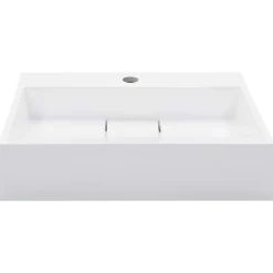Sanitair & Loodgietersbenodigdheden*vidaXL Wastafel 50x38x13 cm mineraal gegoten/marmer gegoten wit
