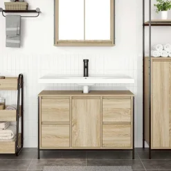 Wastafelkast met lades 90x34,5x60 cm kleurig><noscript><img width=