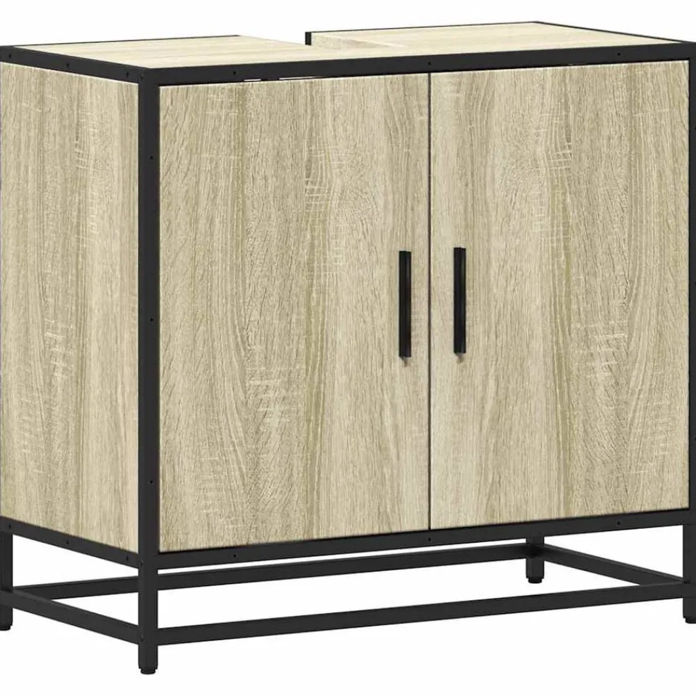 Meubelsets*vidaXL Wastafelkast 65x33x60 cm bewerkt hout Sonoma eiken