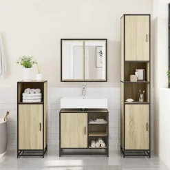 Meubelsets*vidaXL Wastafelkast 65x33x60 cm bewerkt hout Sonoma eiken