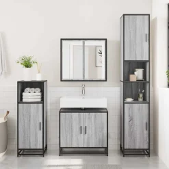 Wastafelkast 65x33x60 cm bewerkt hout eikenkleurig>vidaXL Best