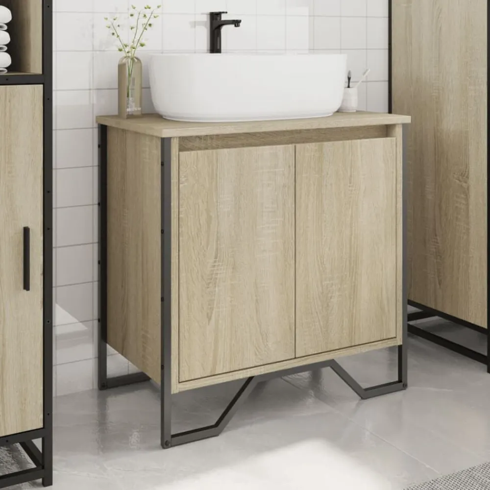 Wastafelkast 60x35x60 cm bewerkt hout kleurig>vidaXL Online