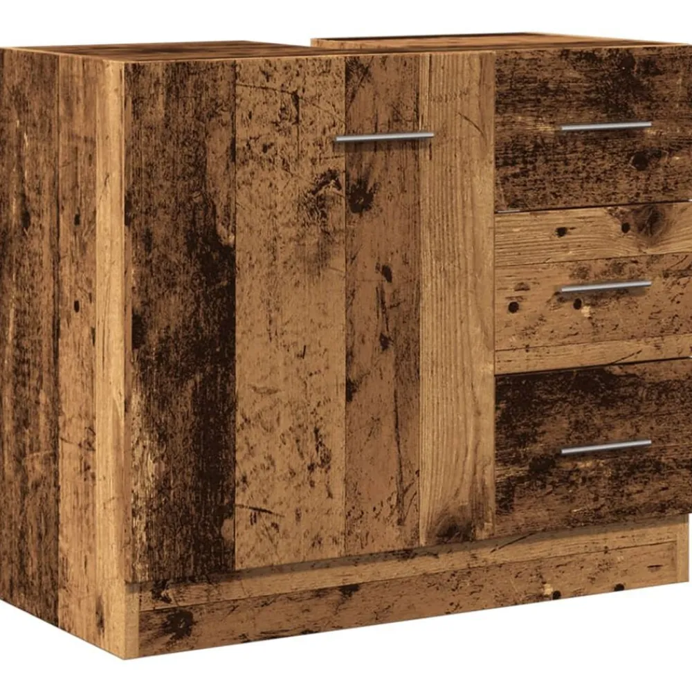 Wastafelkast 63x30x54 cm bewerkt hout kleurig>vidaXL Discount